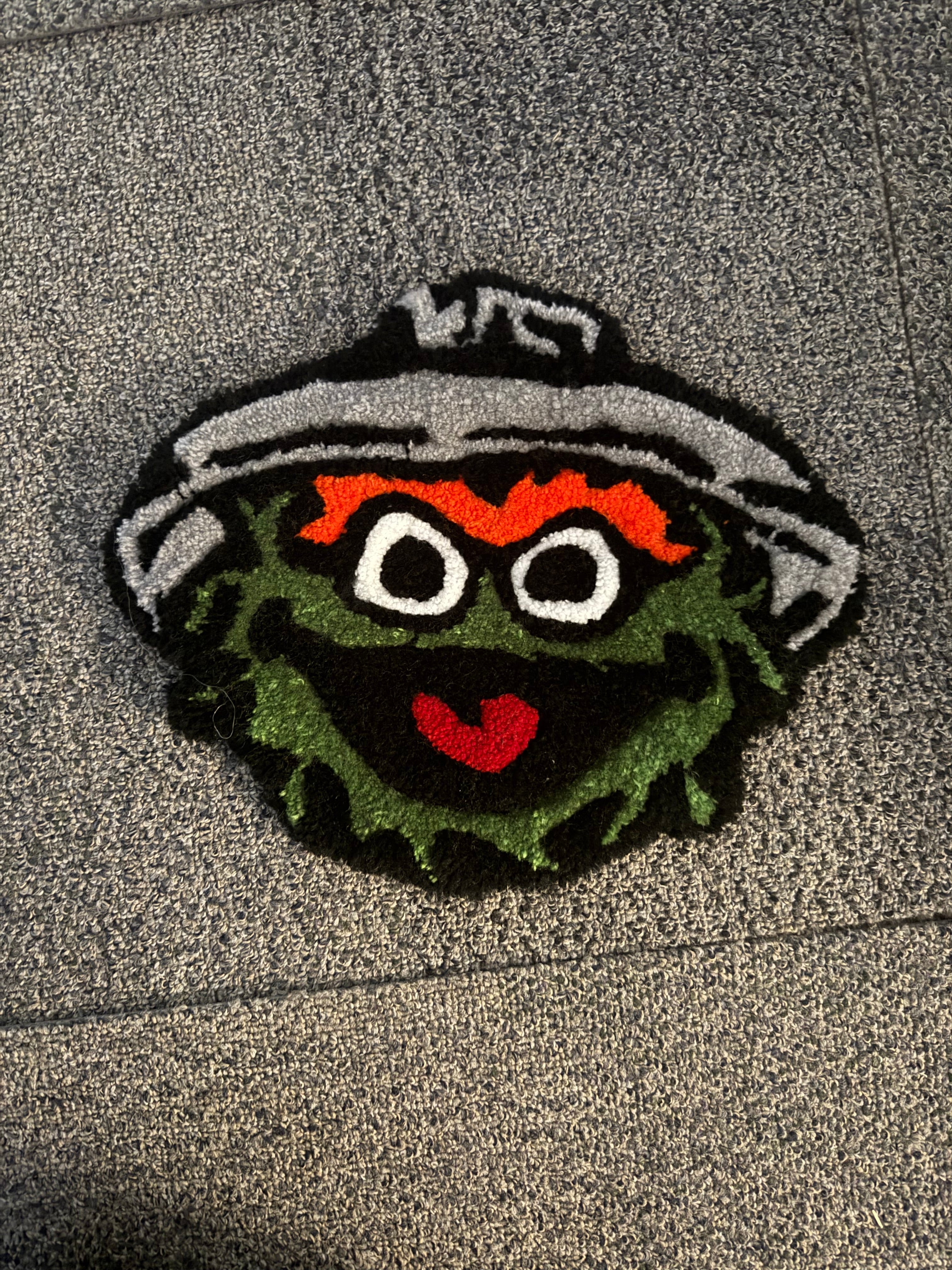 Green Trashcan Monster Rug