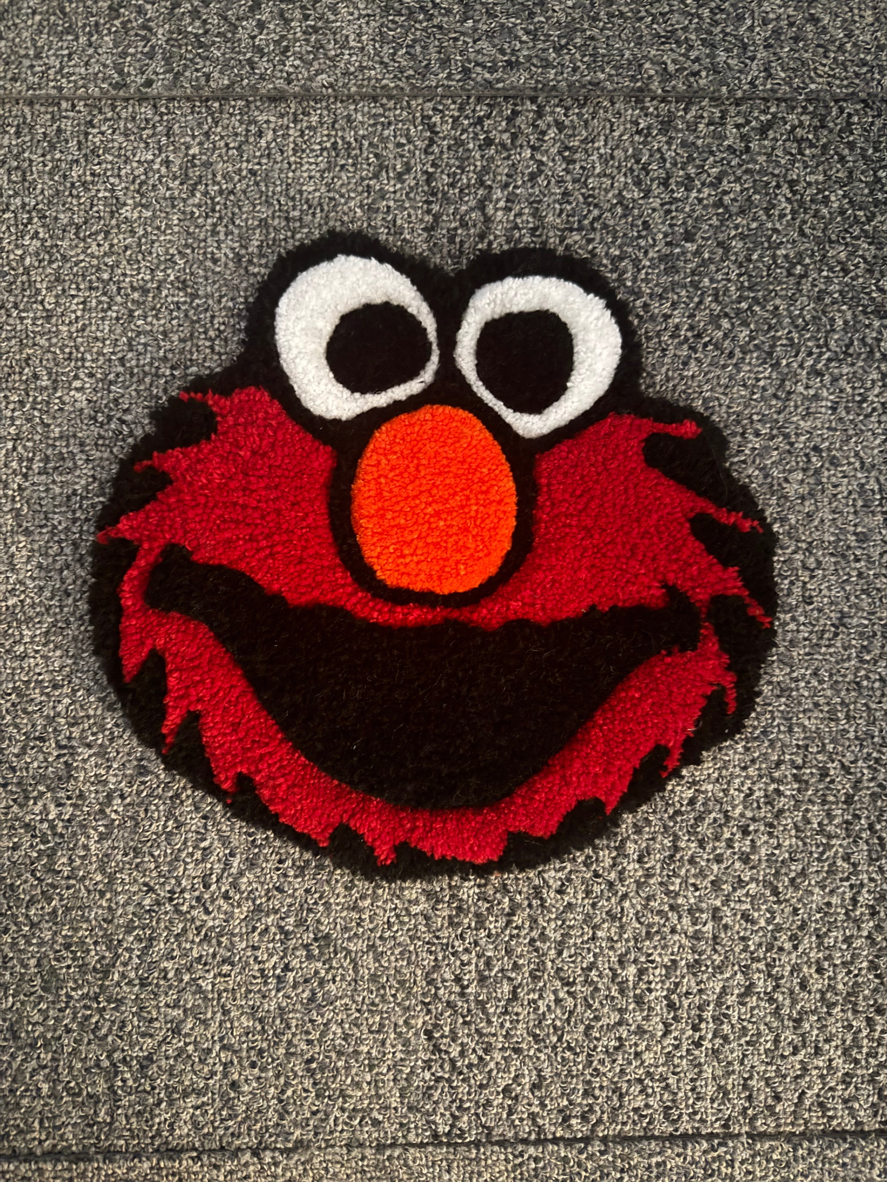 Red Monster Face Rug