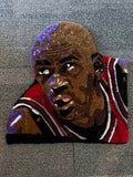 Handmade Basketball Legend Inspired Tufted Rug – Custom Sports Wall Art / Accent Rug